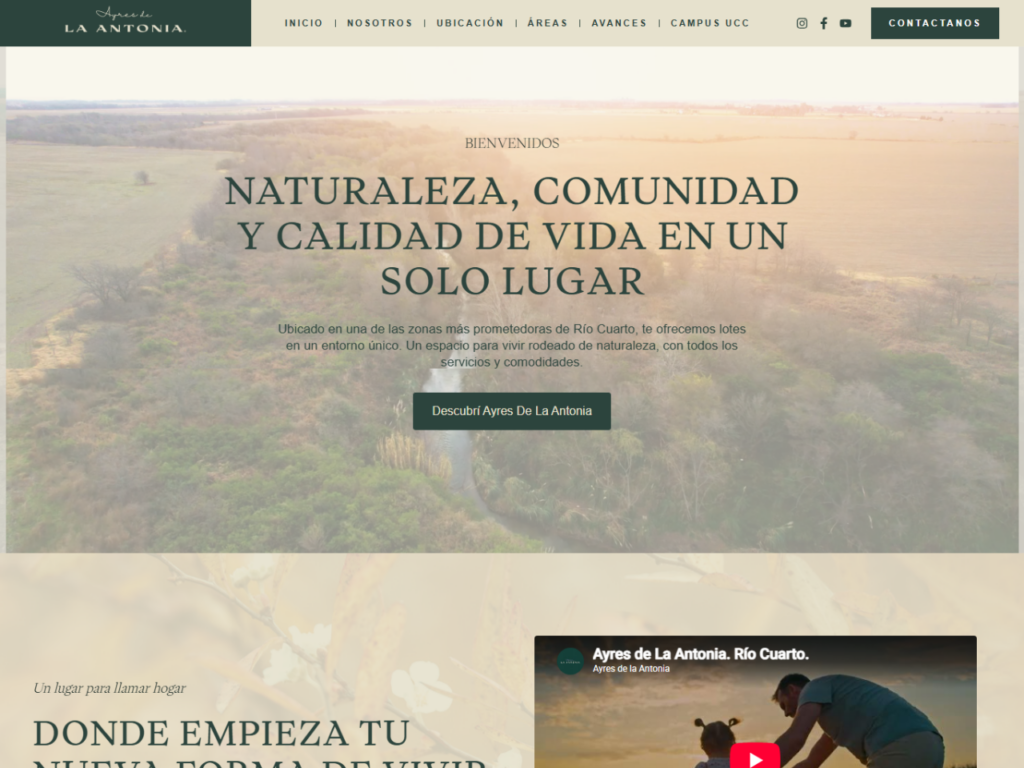 Rediseño del sitio web de Ayres de la Antonia.